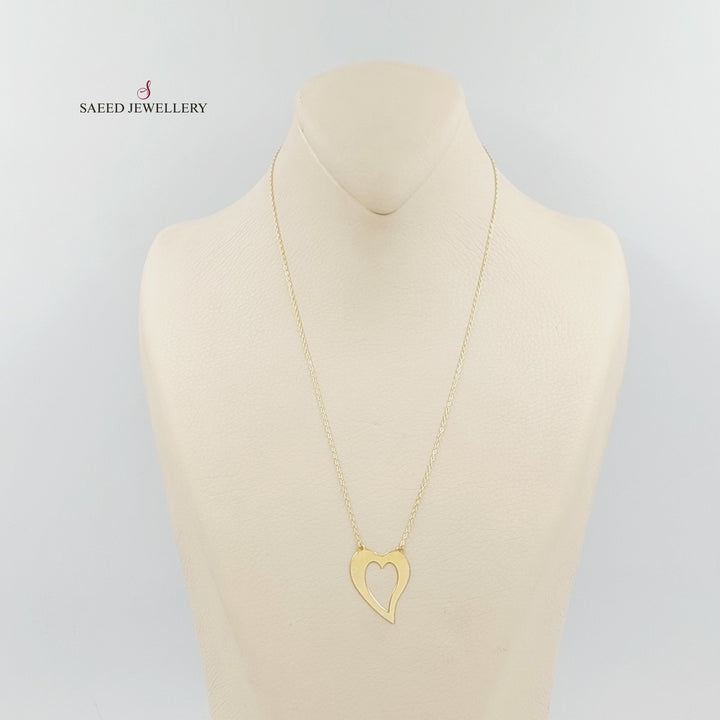 Heart Necklace Made of 18K Gold by Saeed Jewelry 