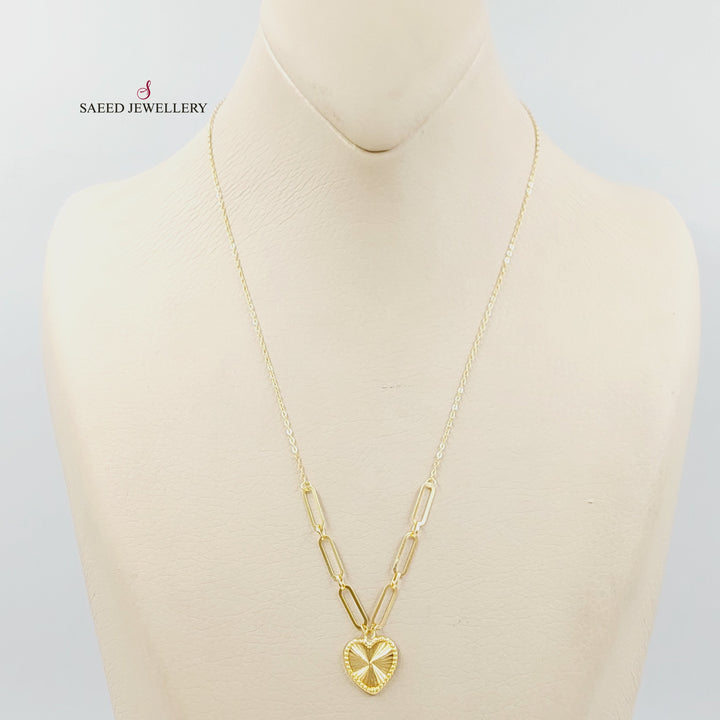 18K عقد قلب بيبر كليب-مجوهرات الشيخ سعيد-Saeed Jewelry 