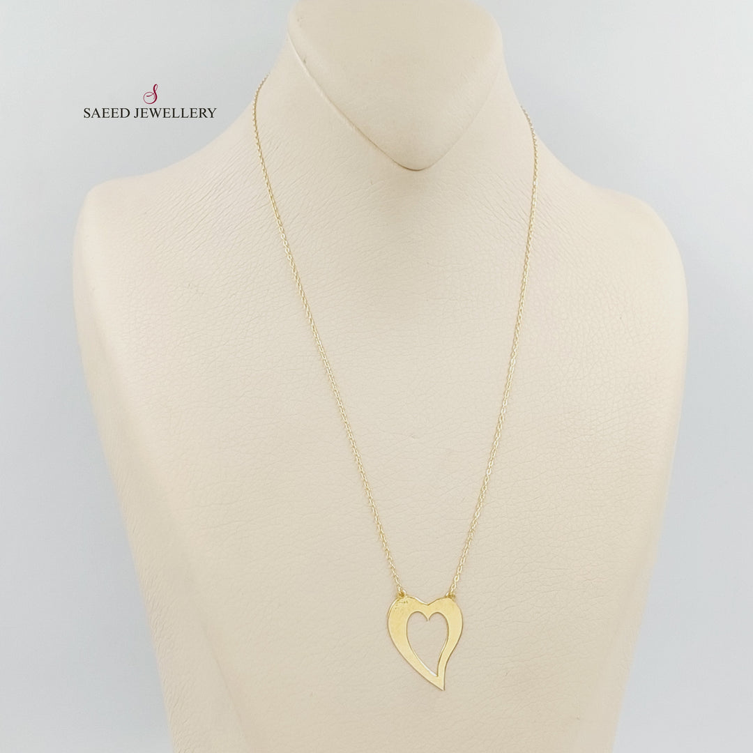 Heart Necklace Made of 18K Gold by Saeed Jewelry 