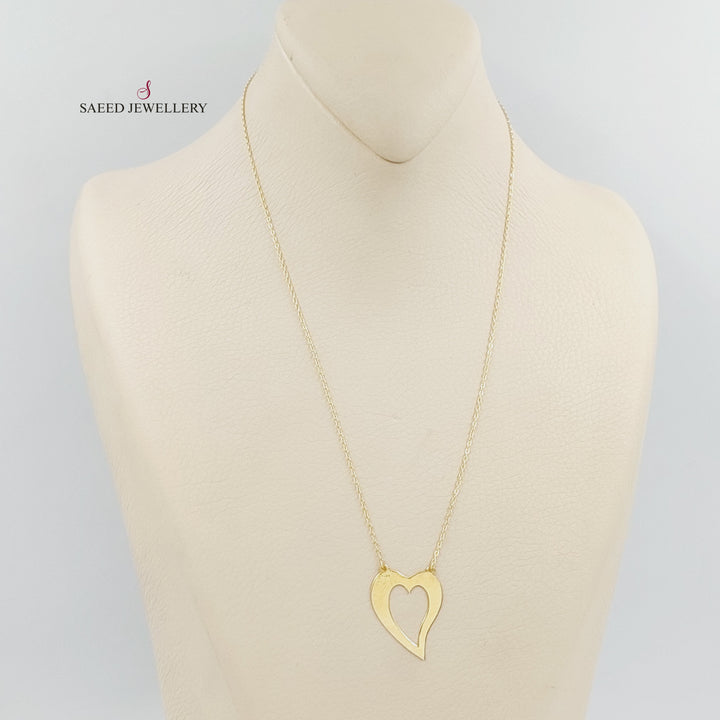 Heart Necklace Made of 18K Gold by Saeed Jewelry 