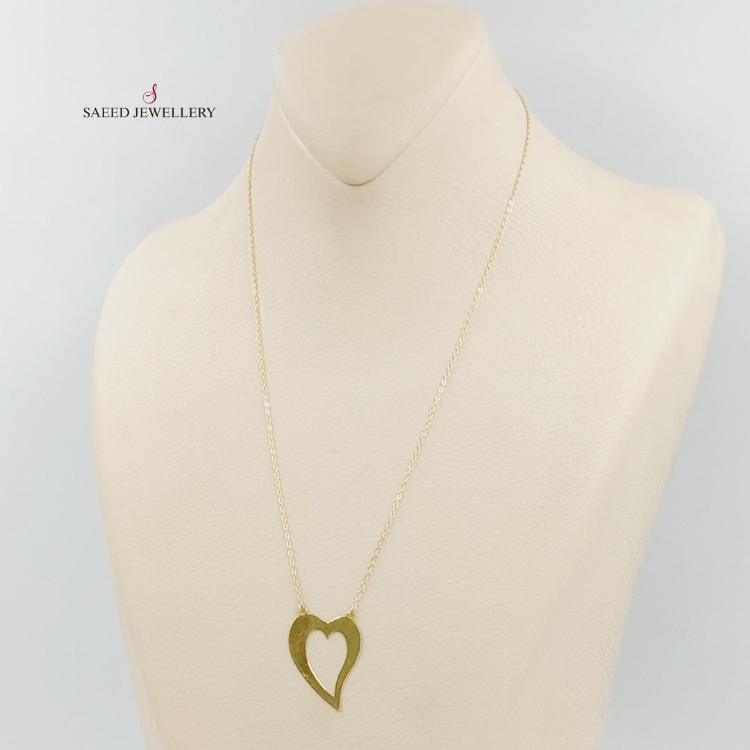 Heart Necklace Made of 18K Gold by Saeed Jewelry 