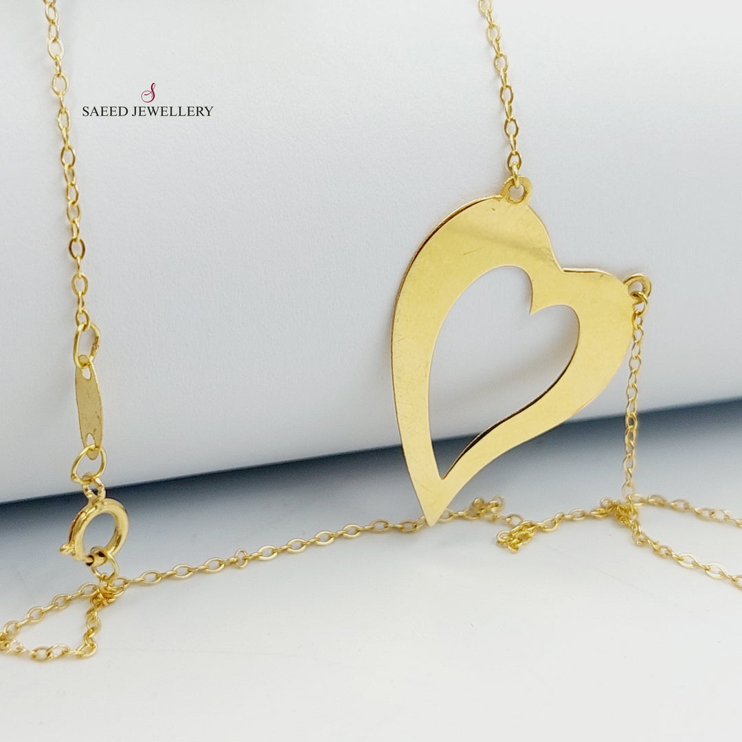 Heart Necklace Made of 18K Gold by Saeed Jewelry 