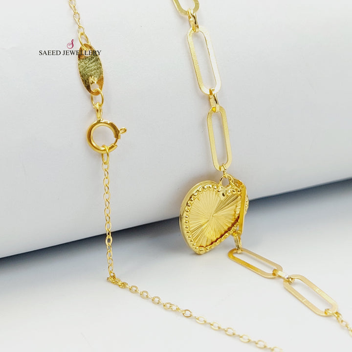 Heart Necklace Made of 18K Gold by Saeed Jewelry 