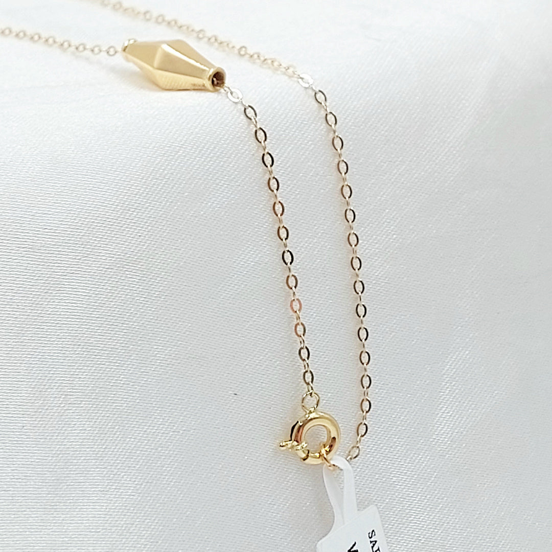 18K عقد زيتون ناعم-مجوهرات الشيخ سعيد-Saeed Jewelry 