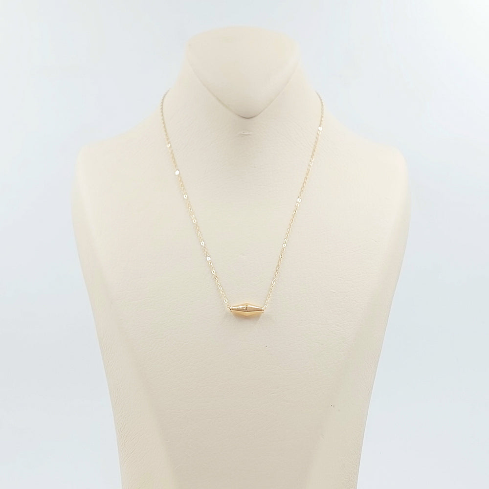 18K عقد زيتون ناعم-مجوهرات الشيخ سعيد-Saeed Jewelry 