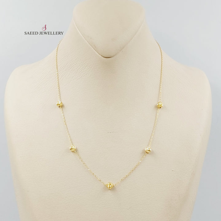 Light Balls Necklace Made of 18K Gold by Saeed Jewelry 