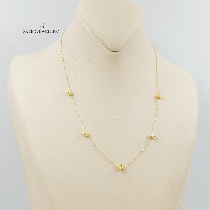 Light Balls Necklace Made of 18K Gold by Saeed Jewelry 