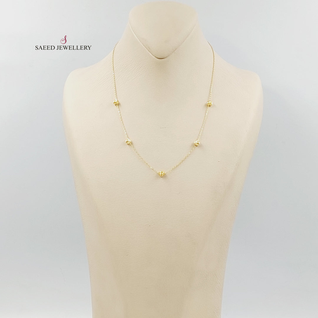 Light Balls Necklace Made of 18K Gold by Saeed Jewelry 