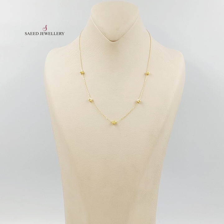 Light Balls Necklace Made of 18K Gold by Saeed Jewelry 