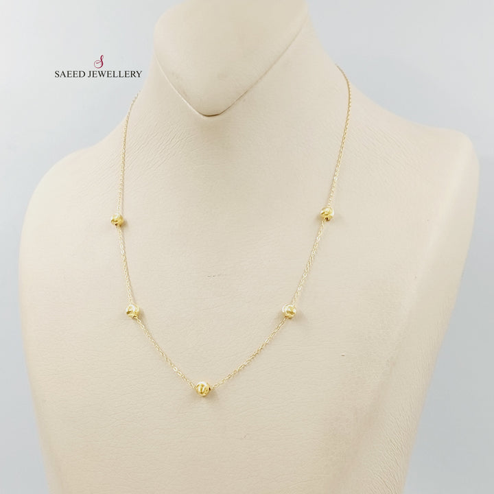 Light Balls Necklace Made of 18K Gold by Saeed Jewelry 