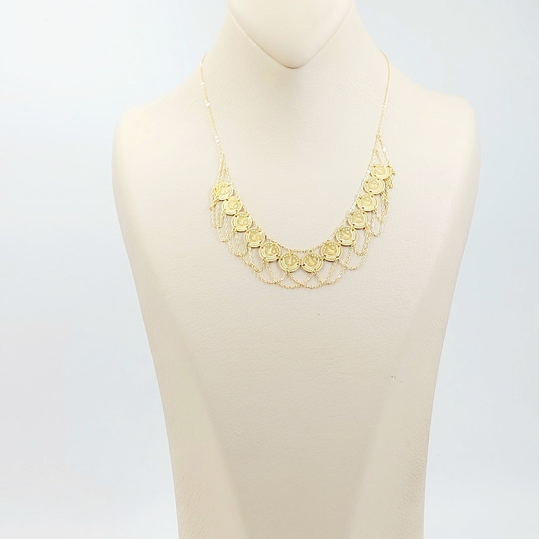 Print Rashadi Necklace Made of 18K Gold by Saeed Jewelry 