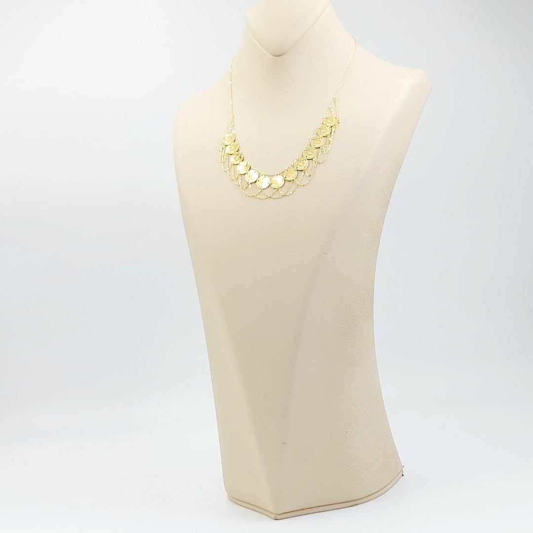 Print Rashadi Necklace Made of 18K Gold by Saeed Jewelry 
