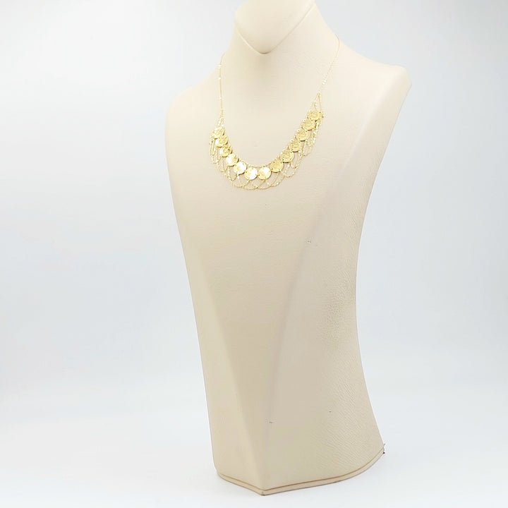 Print Rashadi Necklace Made of 18K Gold by Saeed Jewelry 