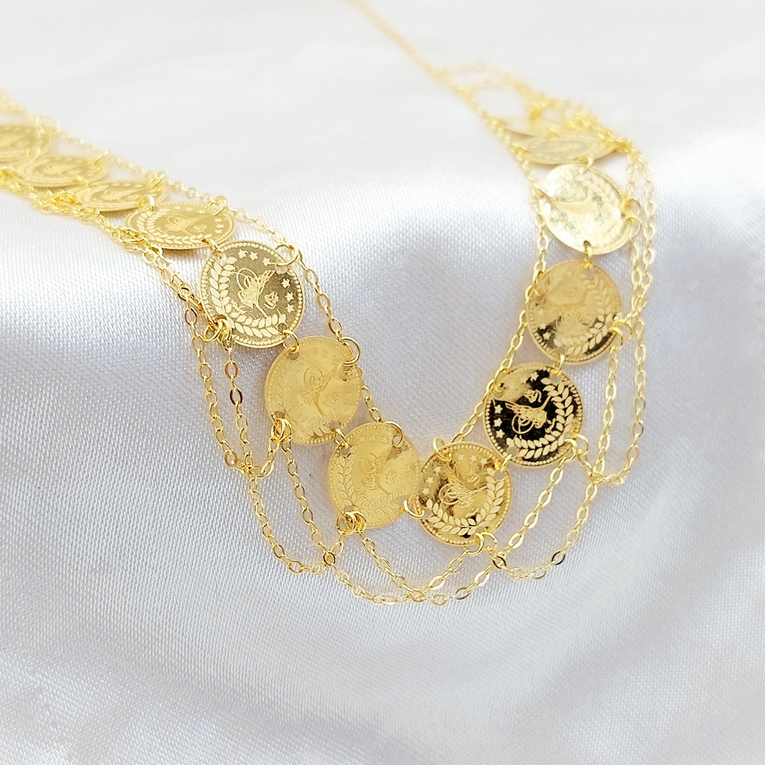 Print Rashadi Necklace Made of 18K Gold by Saeed Jewelry 