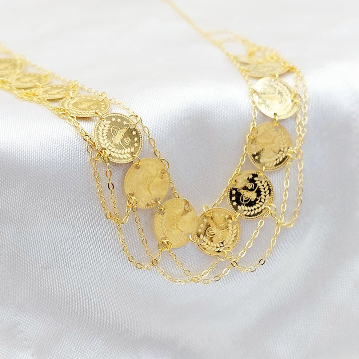 Print Rashadi Necklace Made of 18K Gold by Saeed Jewelry 