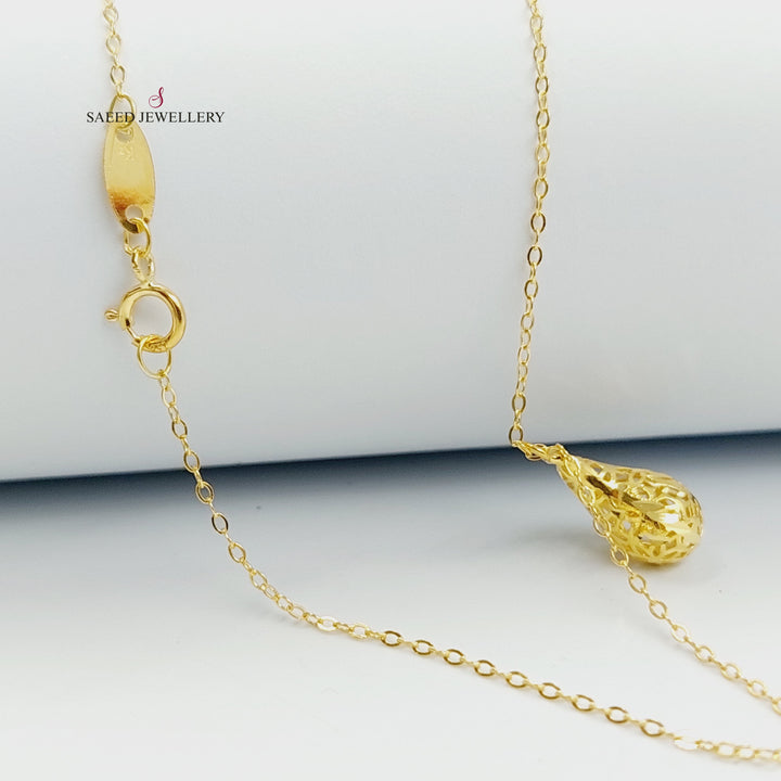 Tears Necklace Made of 18K Gold by Saeed Jewelry 