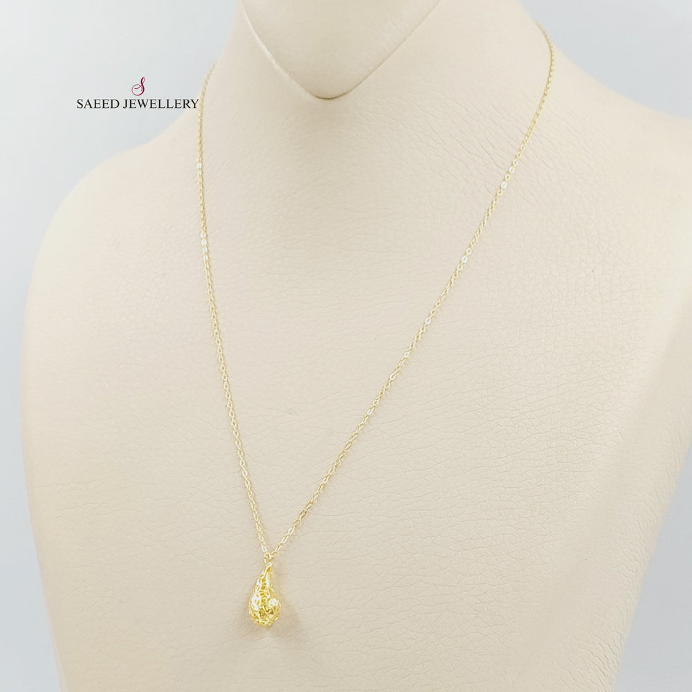 Tears Necklace Made of 18K Gold by Saeed Jewelry 