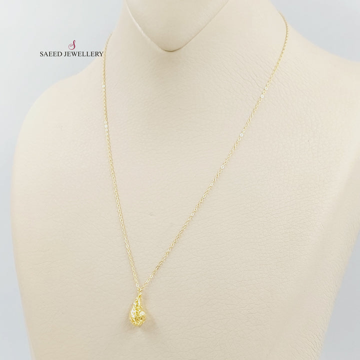 Tears Necklace Made of 18K Gold by Saeed Jewelry 