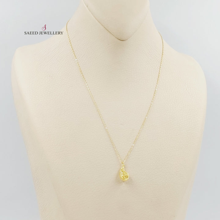 Tears Necklace Made of 18K Gold by Saeed Jewelry 