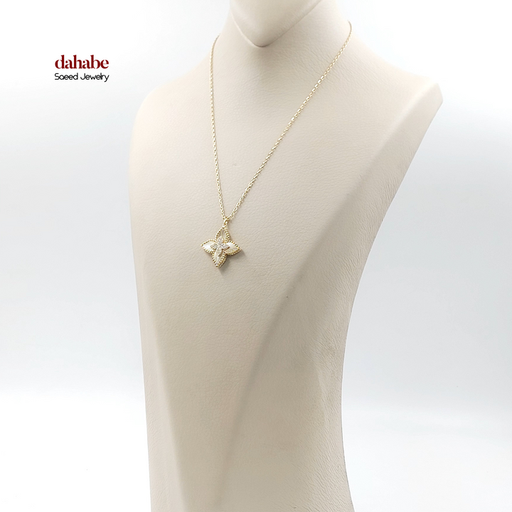 18K Gold Star Zircon Necklace