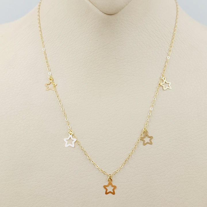 18K Gold Star Dandash Necklace by Saeed Jewelry - Image 5