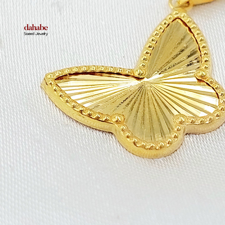 18K تعليقة فراشة-مجوهرات الشيخ سعيد-Saeed Jewelry 
