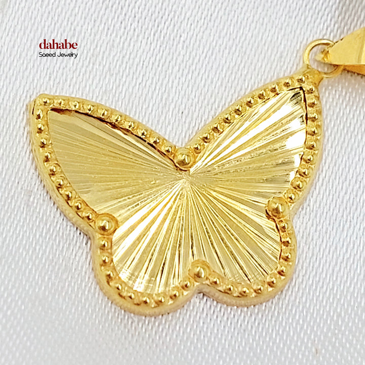 18K تعليقة فراشة-مجوهرات الشيخ سعيد-Saeed Jewelry 