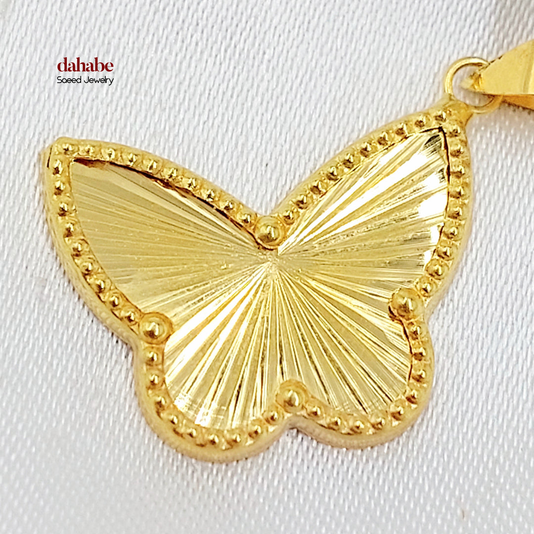 18K تعليقة فراشة-مجوهرات الشيخ سعيد-Saeed Jewelry 