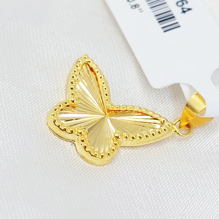 Butterfly Pendant Made of 18K Gold by Saeed Jewelry 