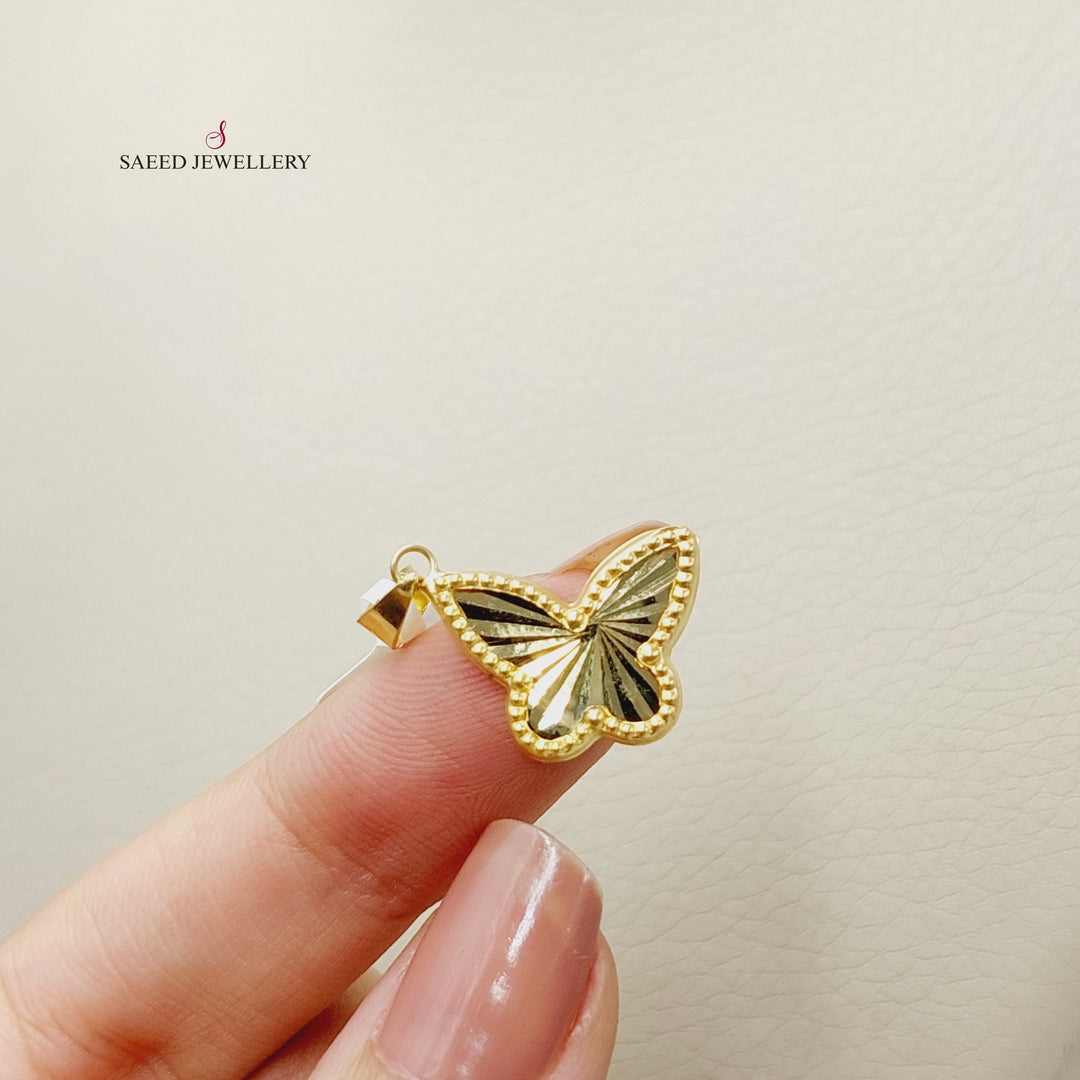 18K Gold Butterfly Pendant by Saeed Jewelry - Image 3