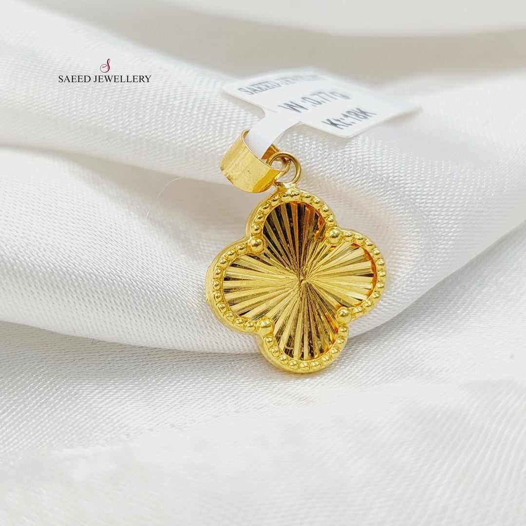 18K Gold Clover Pendant by Saeed Jewelry - Image 1