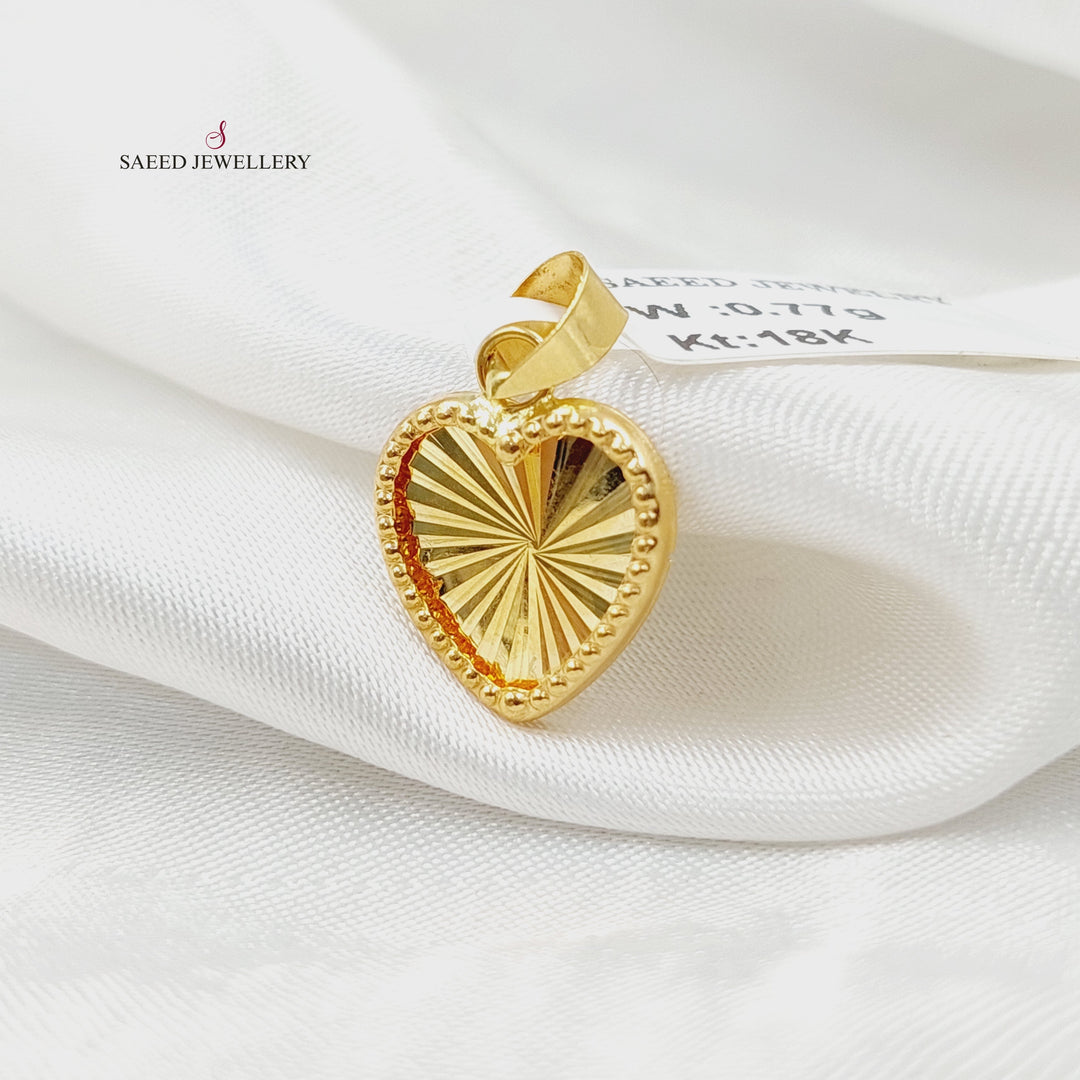 18K تعليقة قلب-مجوهرات الشيخ سعيد-Saeed Jewelry 