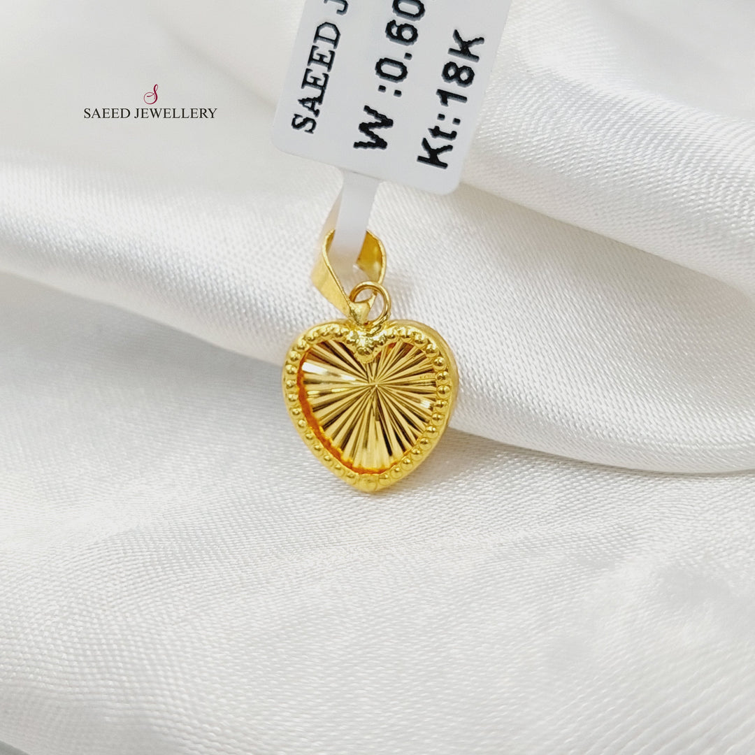 18K Gold Heart Pendant by Saeed Jewelry - Image 2