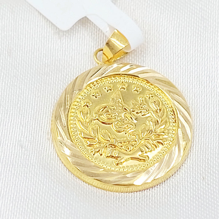 Print Rashadi Pendant Made of 18K Gold by Saeed Jewelry 