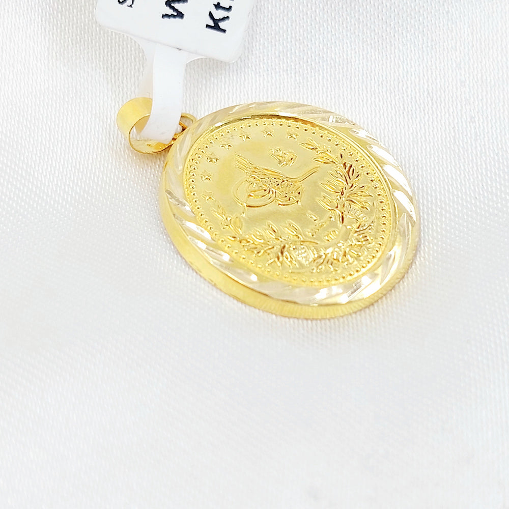 Print Rashadi Pendant Made of 18K Gold by Saeed Jewelry 