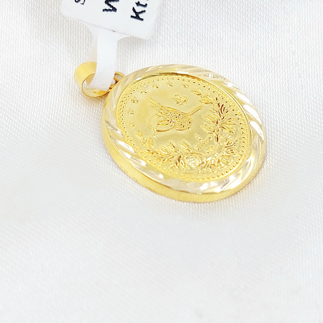 Print Rashadi Pendant Made of 18K Gold by Saeed Jewelry 