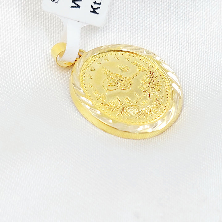Print Rashadi Pendant Made of 18K Gold by Saeed Jewelry 