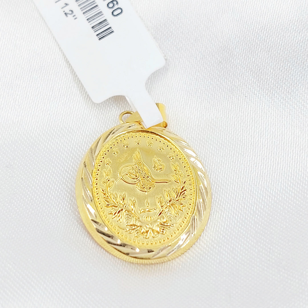 Print Rashadi Pendant Made of 18K Gold by Saeed Jewelry 