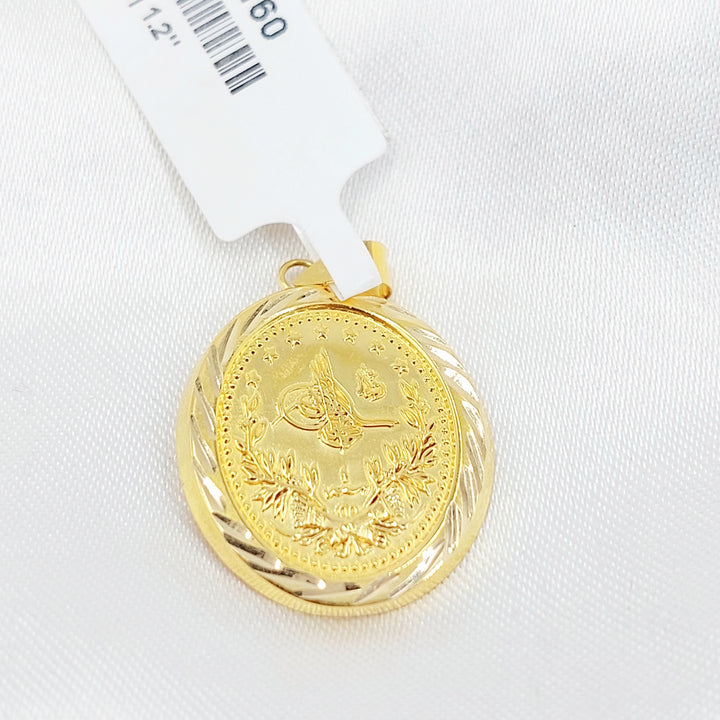 Print Rashadi Pendant Made of 18K Gold by Saeed Jewelry 