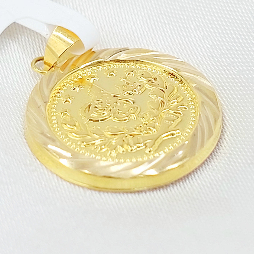 Print Rashadi Pendant Made of 18K Gold by Saeed Jewelry 