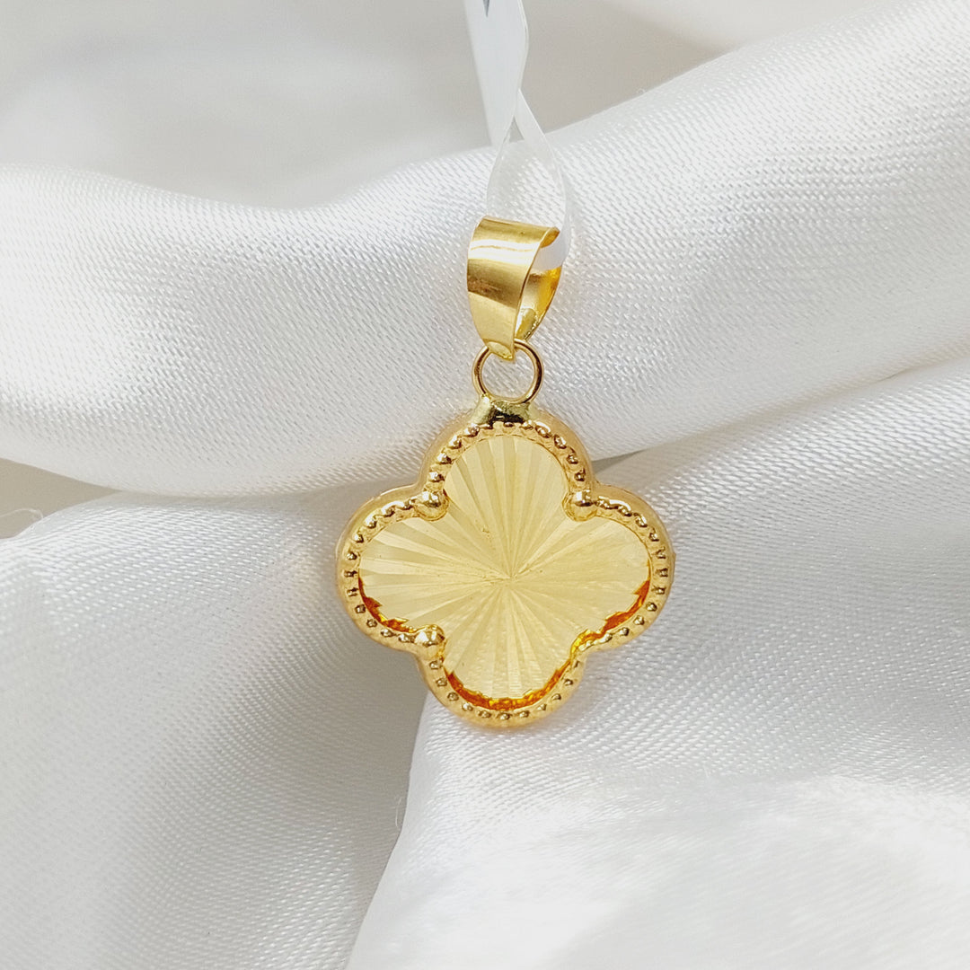 18K Gold Clover Pendant by Saeed Jewelry - Image 3