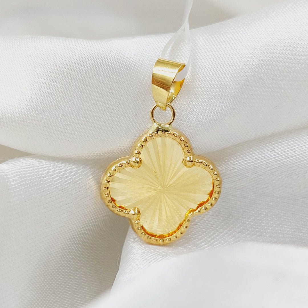 18K Gold Clover Pendant by Saeed Jewelry - Image 4