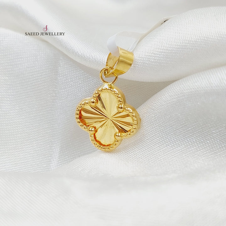 18K Gold Clover Pendant by Saeed Jewelry - Image 1