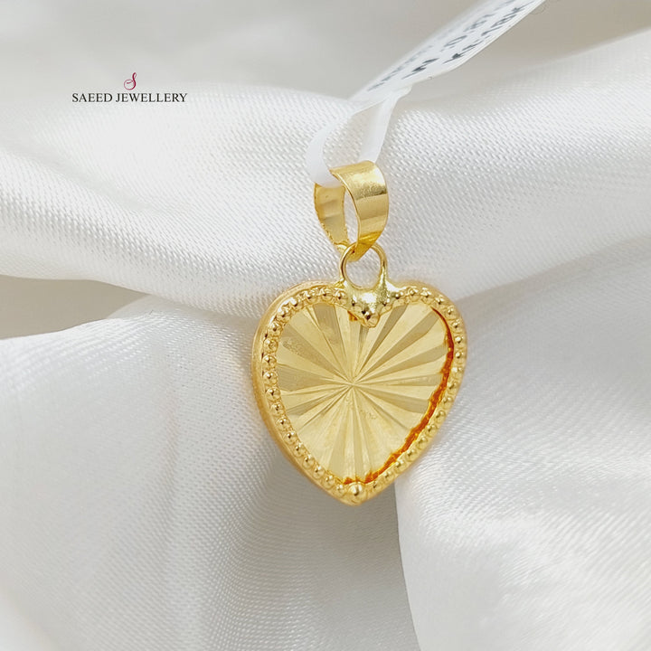 18K Gold Heart Pendant by Saeed Jewelry - Image 4