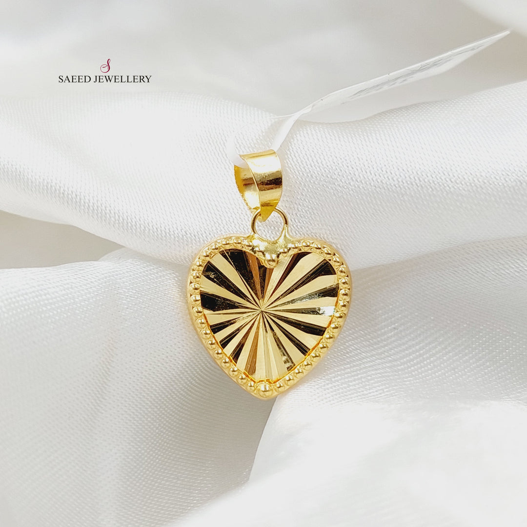 18K Gold Heart Pendant by Saeed Jewelry - Image 3