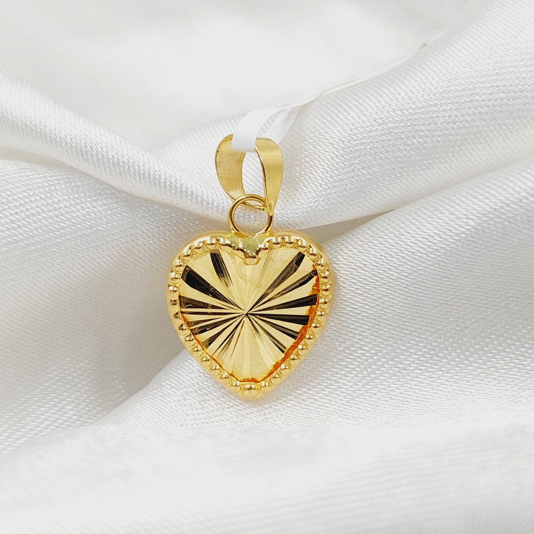 18K Gold Heart Pendant by Saeed Jewelry - Image 3