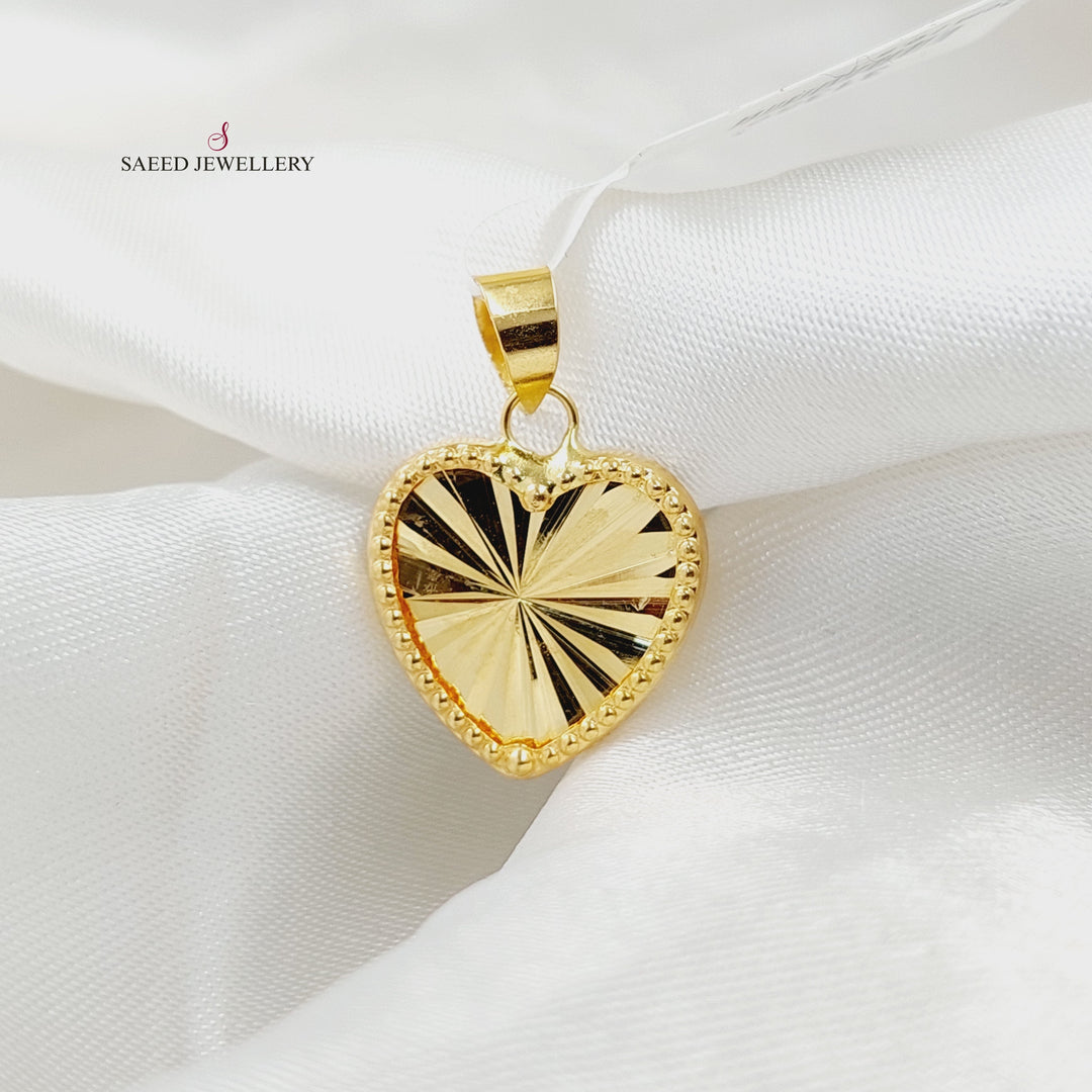 18K Gold Heart Pendant by Saeed Jewelry - Image 3