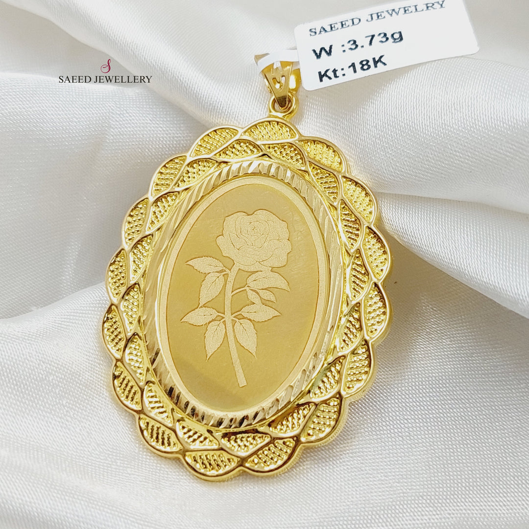 18K Gold Ounce Pendant by Saeed Jewelry - Image 1