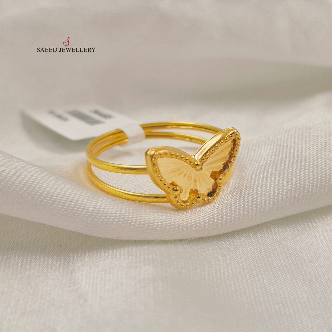 18K خاتم فراشة-مجوهرات الشيخ سعيد-Saeed Jewelry 