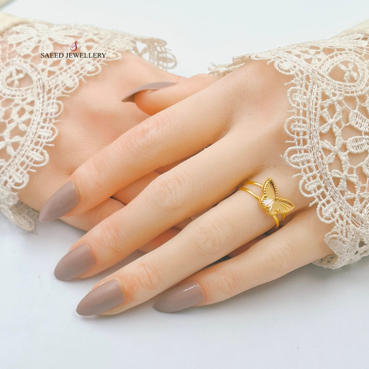 18K خاتم فراشة-مجوهرات الشيخ سعيد-Saeed Jewelry 